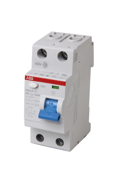 ABB FI-Schutzschalter F202 A-25/0,03 25A 30mA 2-polig