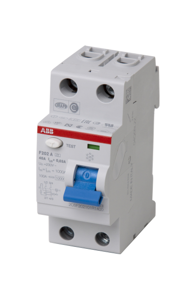 ABB FI-Schutzschalter F202 A-40/0,03 40A 30mA 2-polig