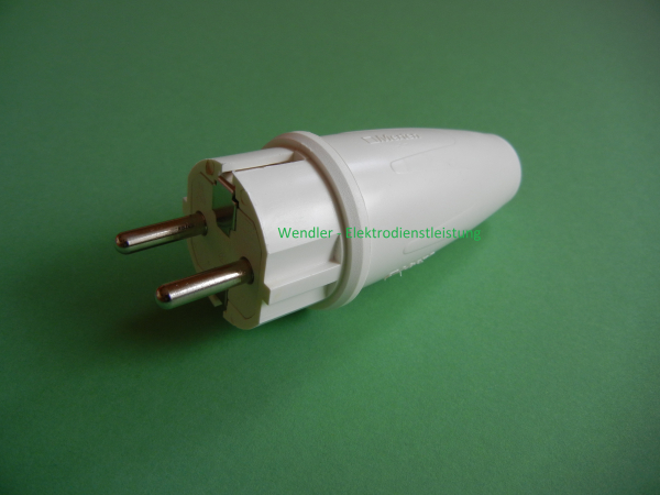 Merten 125462 Schukostecker PVC polarweiß, robuste Ausführung