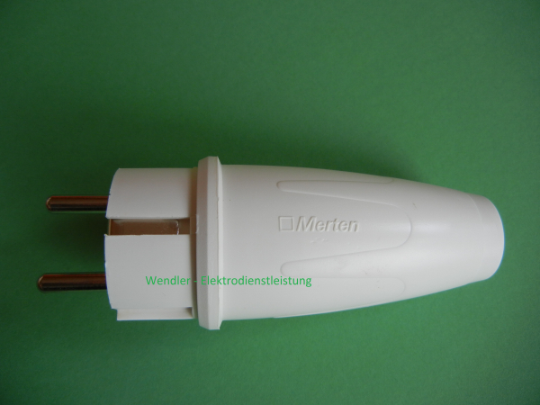 Merten 125462 Schukostecker PVC polarweiß, robuste Ausführung